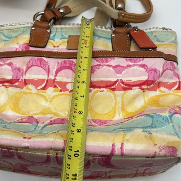 Coach Colorful Logo Lightweight Nylon Tote Bag CP6059 - Picture 13 of 16